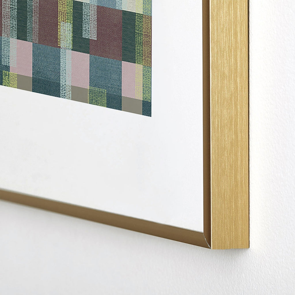 Marta Barragan Camarasa Dynamic Linear Blocks Metal Framed Art Print