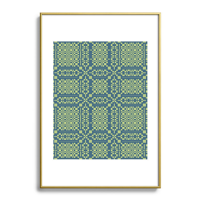 Marta Barragan Camarasa Nostalgic Grid Design Metal Framed Art Print