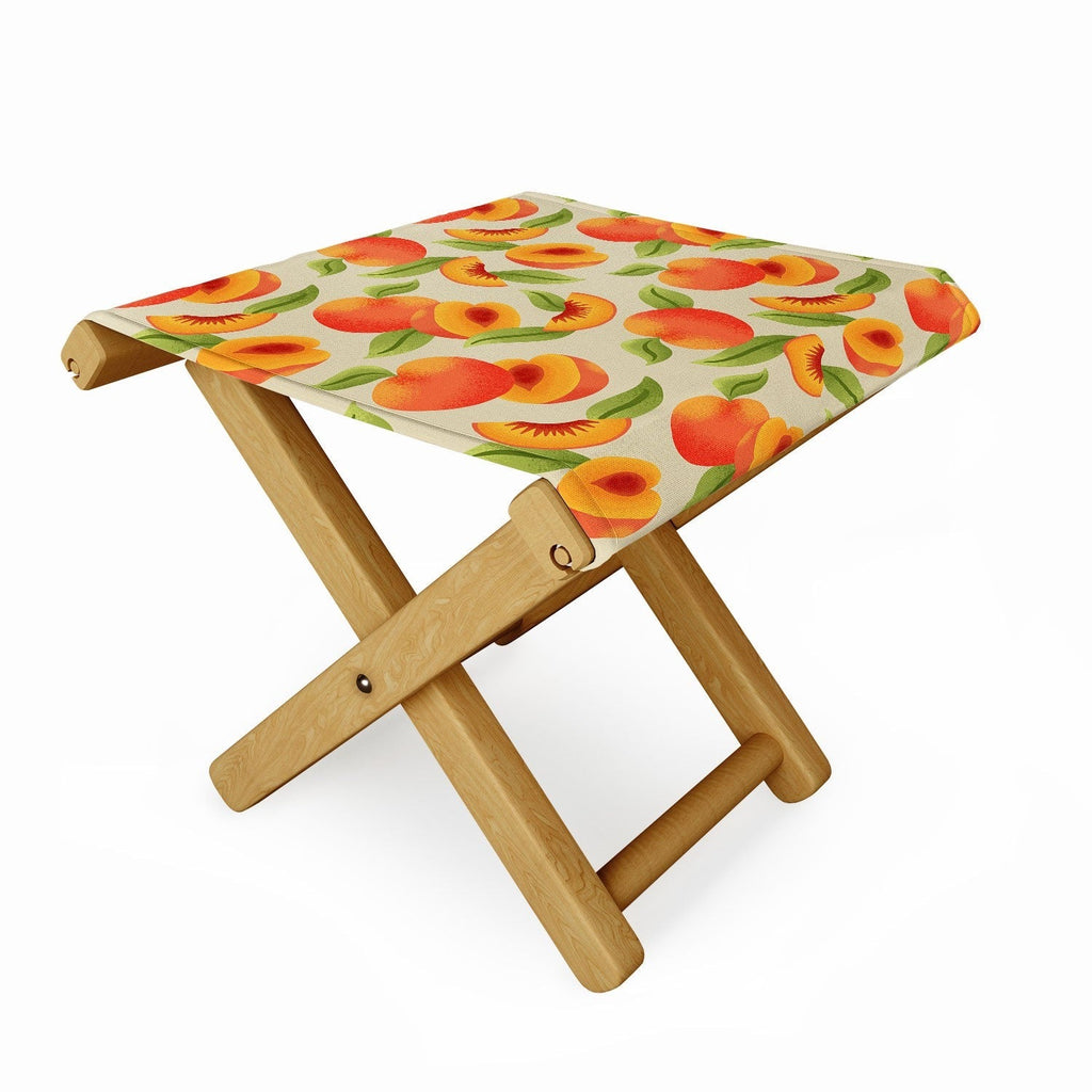 Jessica Molina Peach Pattern Folding Stool