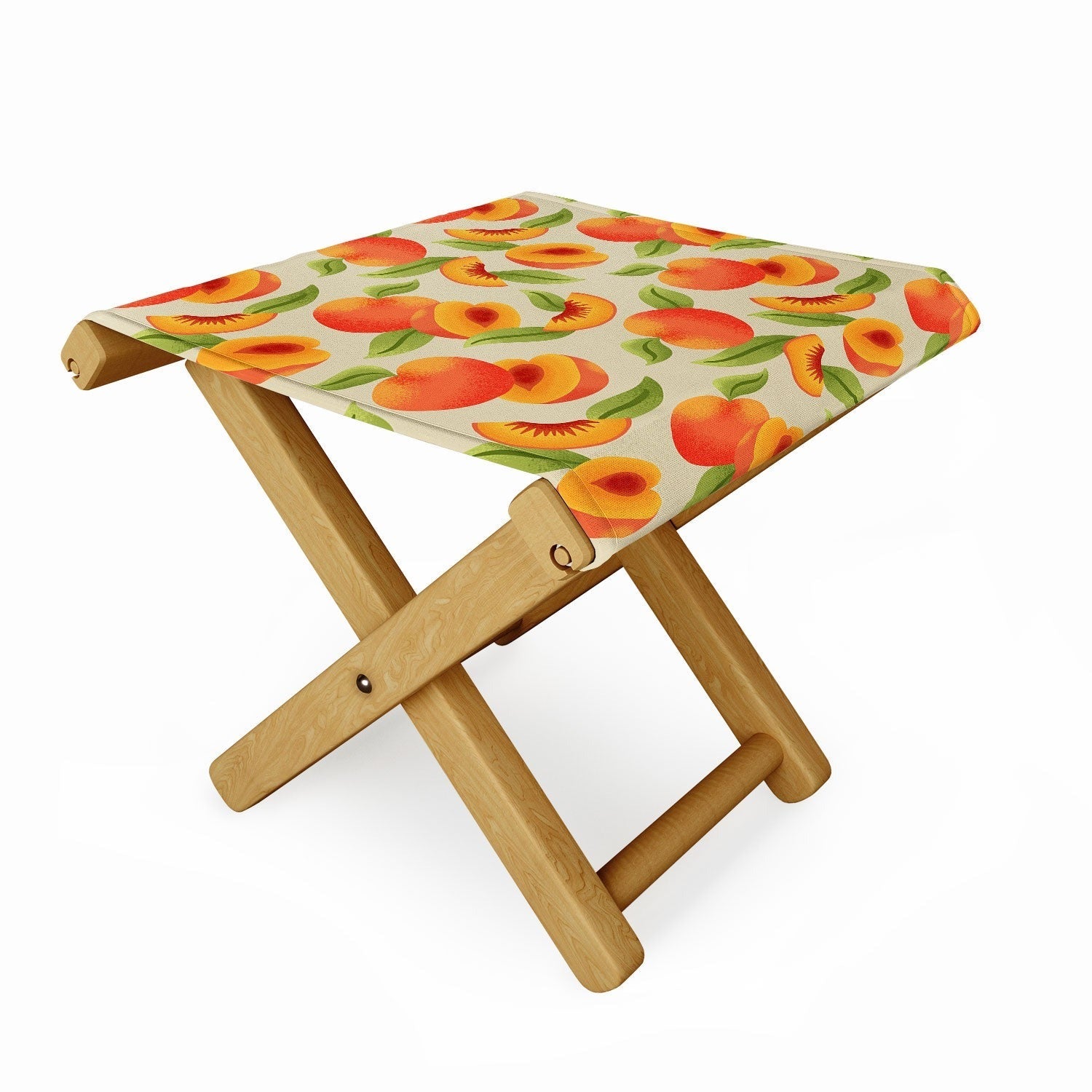 Jessica Molina Peach Pattern Folding Stool