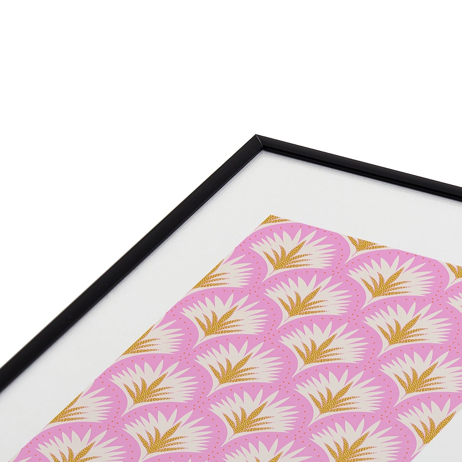 Jennifer Labre Pink Palmetto Metal Framed Art Print