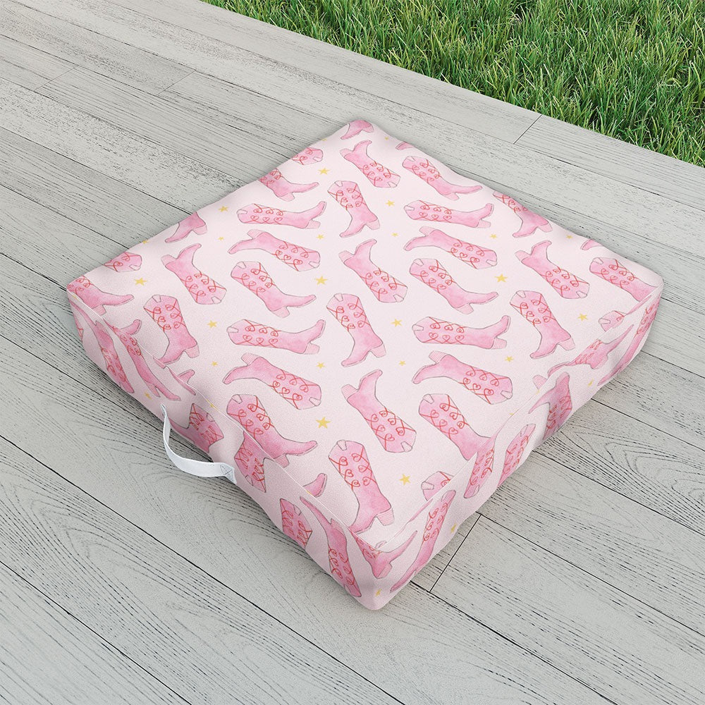 Love_Ryming Stars and Boots Outdoor Floor Cushion