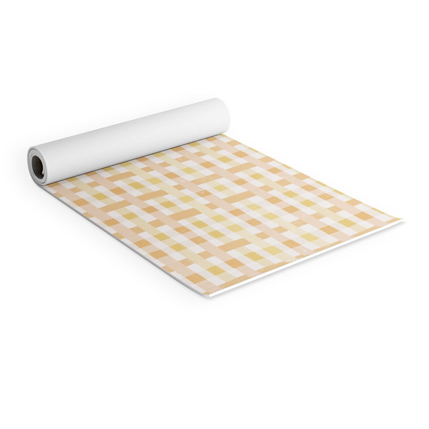 Menina Lisboa Yellow Pink Gingham Yoga Mat