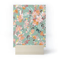 Ninola Design Botanic Retreat Floral Oleander Whimsical Teal Green Mini Art Print