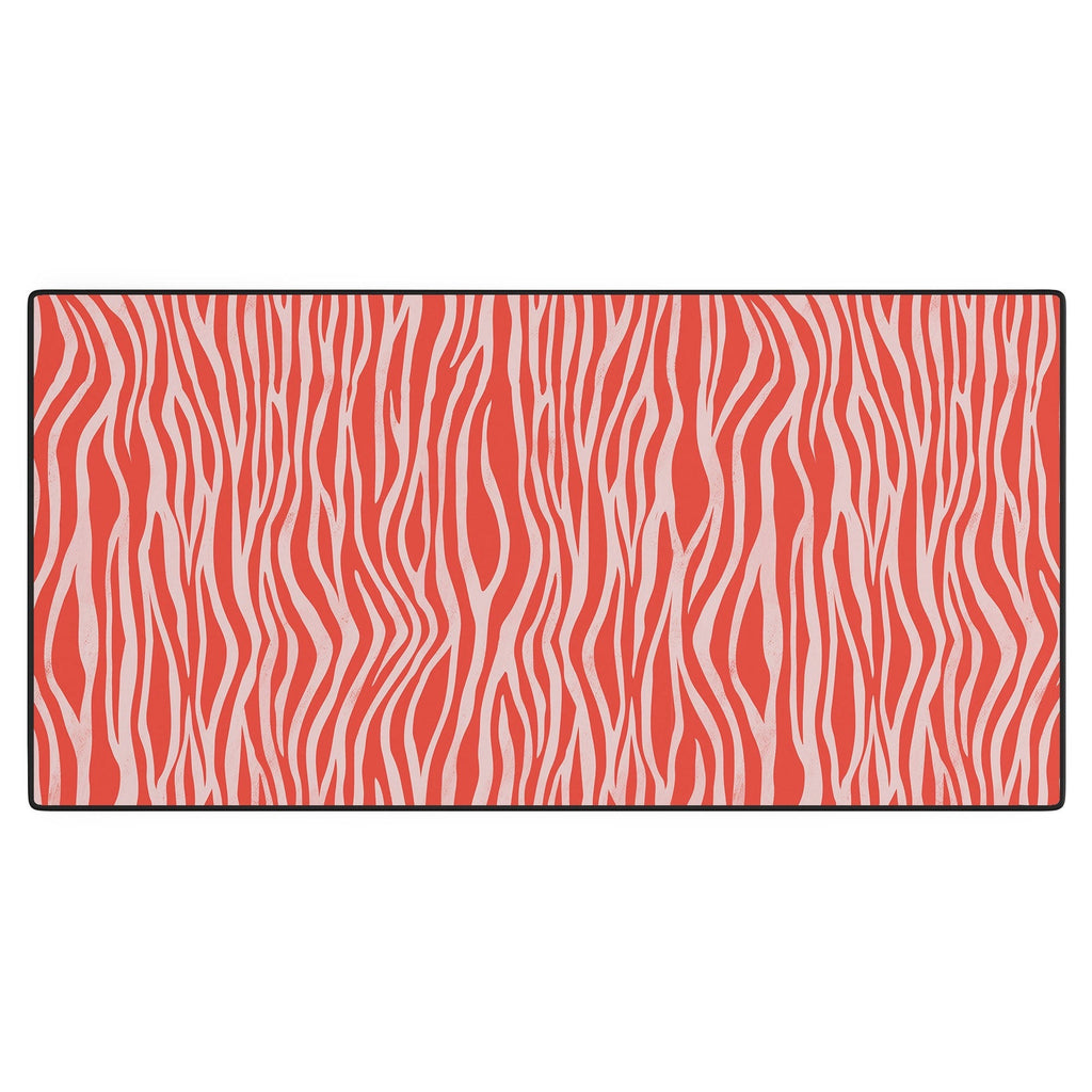 Avenie BR Red Zebra Stripe Desk Mat