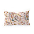 Ninola Design Botanic Retreat Floral Oleander Whimsical Soft Pink Oblong Throw Pillow