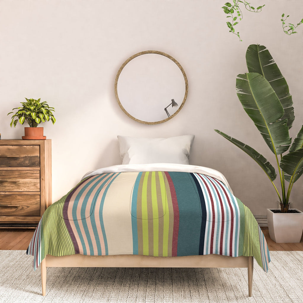 Marta Barragan Camarasa Colorful Stripe Delight Comforter