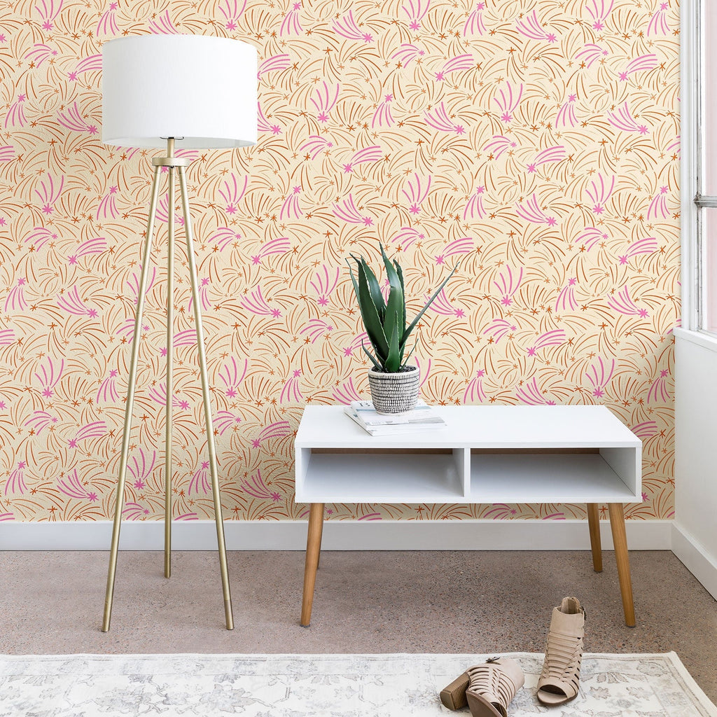 Little Om Pattern Shooting Stars cream Wallpaper