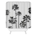 Gal Design Black And White Palms Shower Curtain