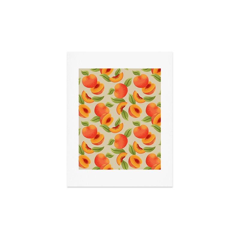 Jessica Molina Peach Pattern Art Print