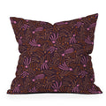 Little Om Pattern Shooting Stars plum Throw Pillow