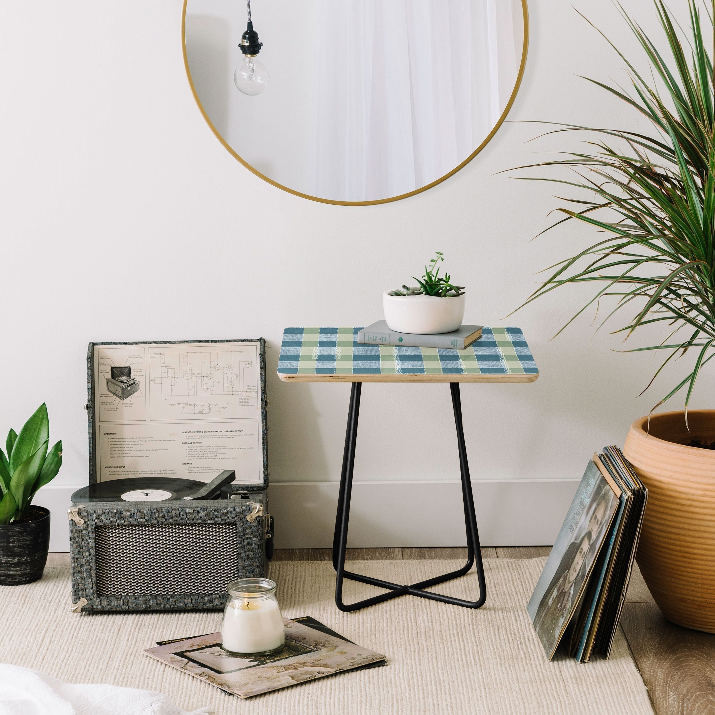 Marta Barragan Camarasa Country Style Checks Side Table
