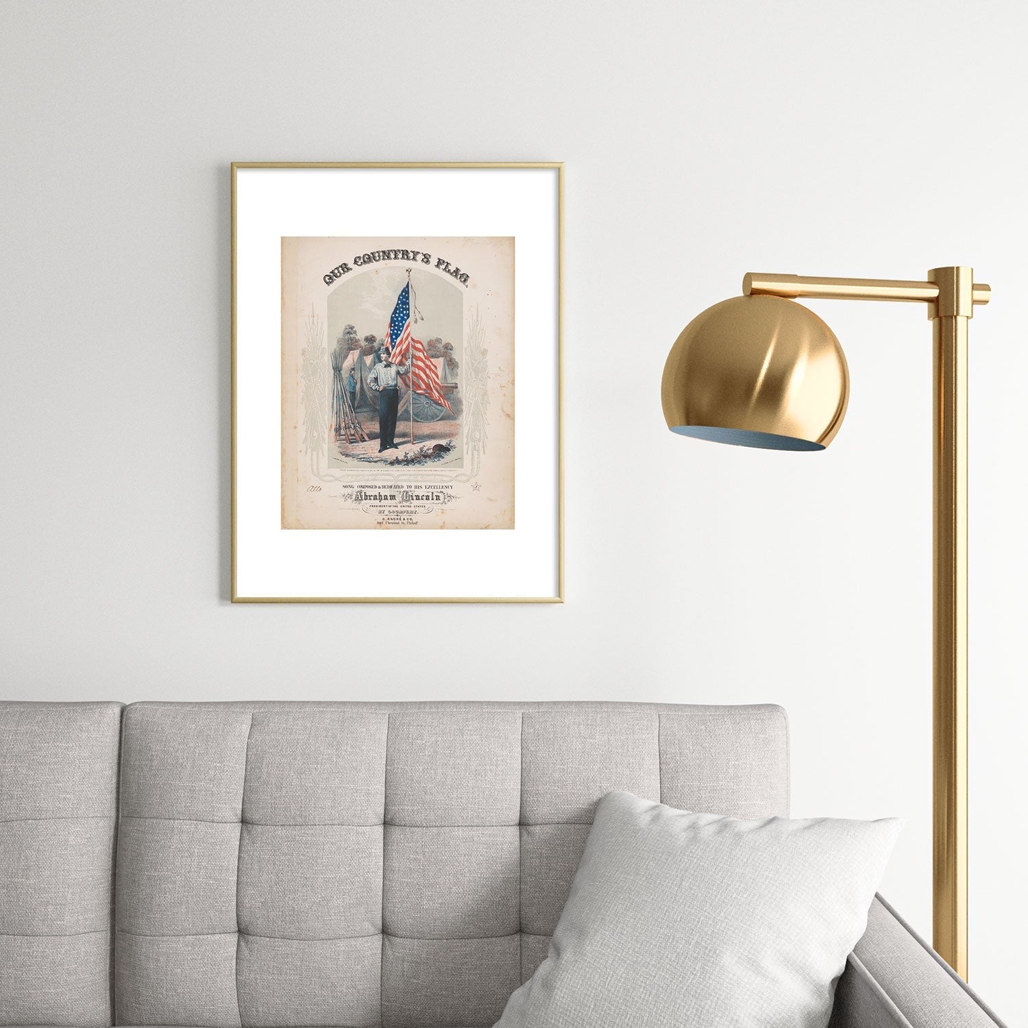 DENY Designs Our Country s Flag Metal Framed Art Print