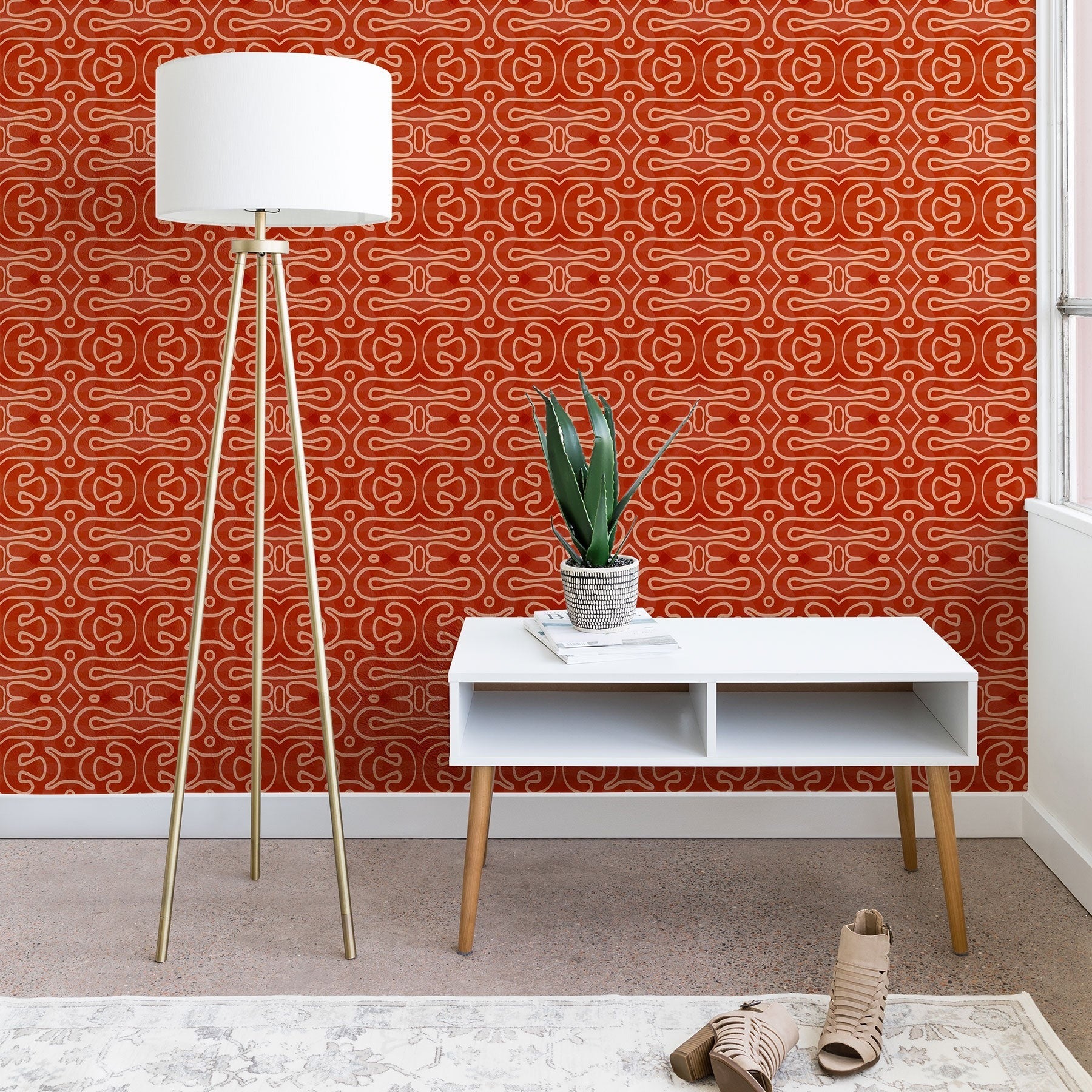 Mirimo Venexiana Burnt Orange Wallpaper