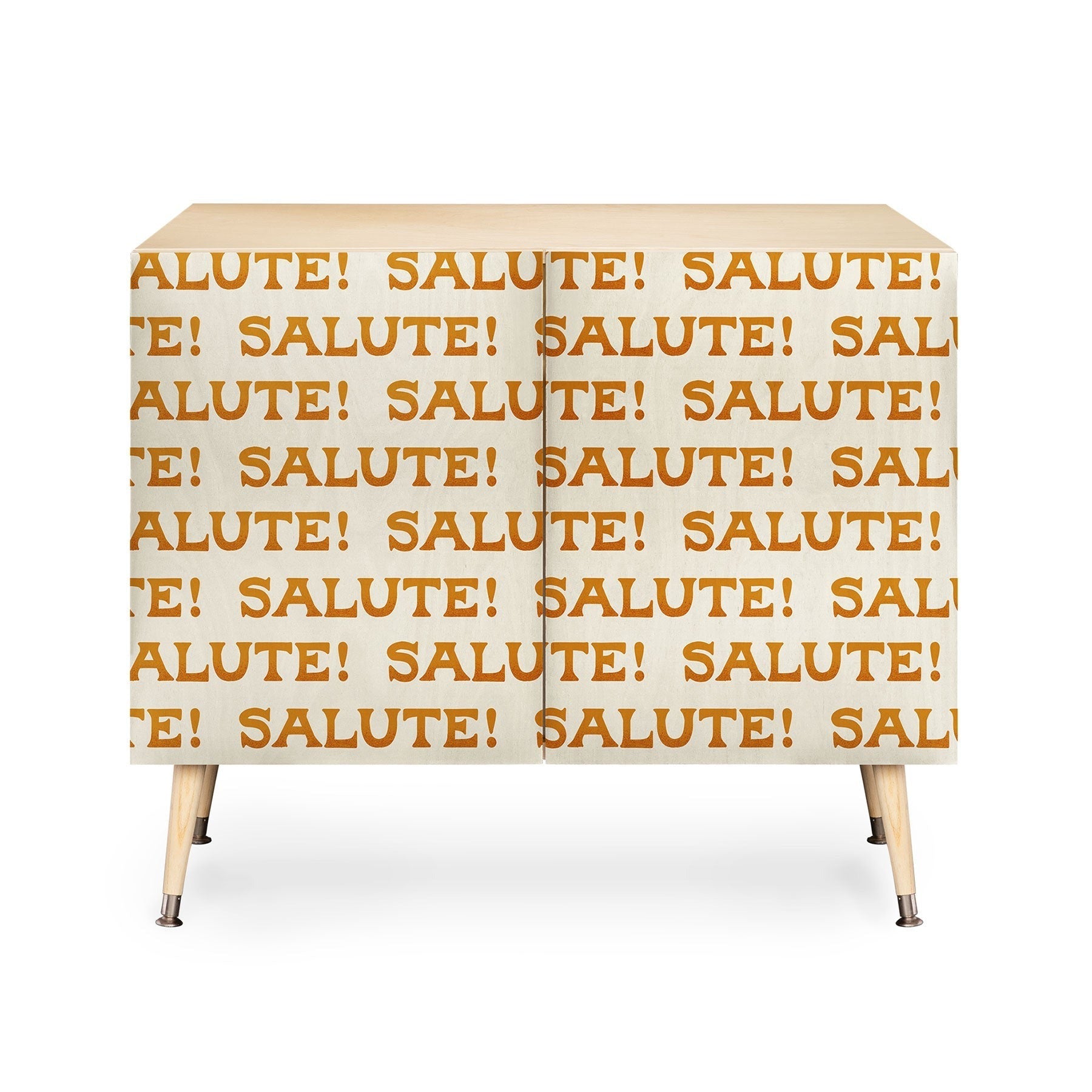 Jessica Molina Salute Gold Pattern on Cream Credenza