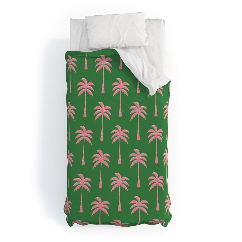 Design by Spark Pink Palm Tree Oasis Duvet Cover