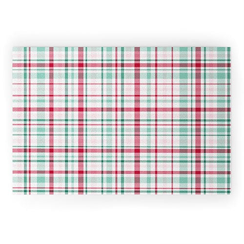 Lisa Argyropoulos Merry Vintage Plaid Welcome Mat