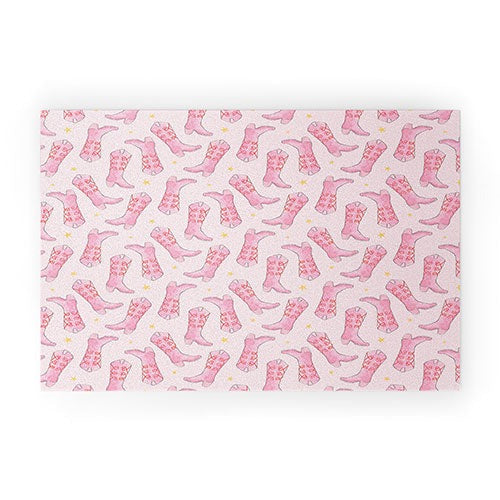 Love_Ryming Stars and Boots Welcome Mat