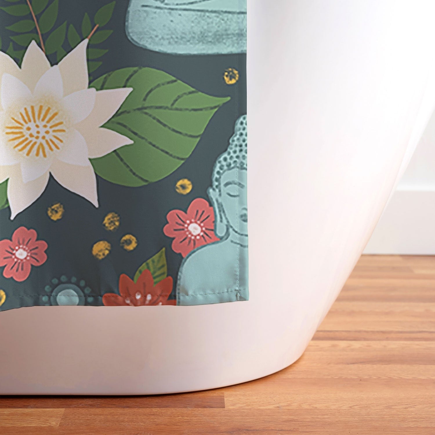 Design by Spark Meditating Lotus Buddha Shower Curtain