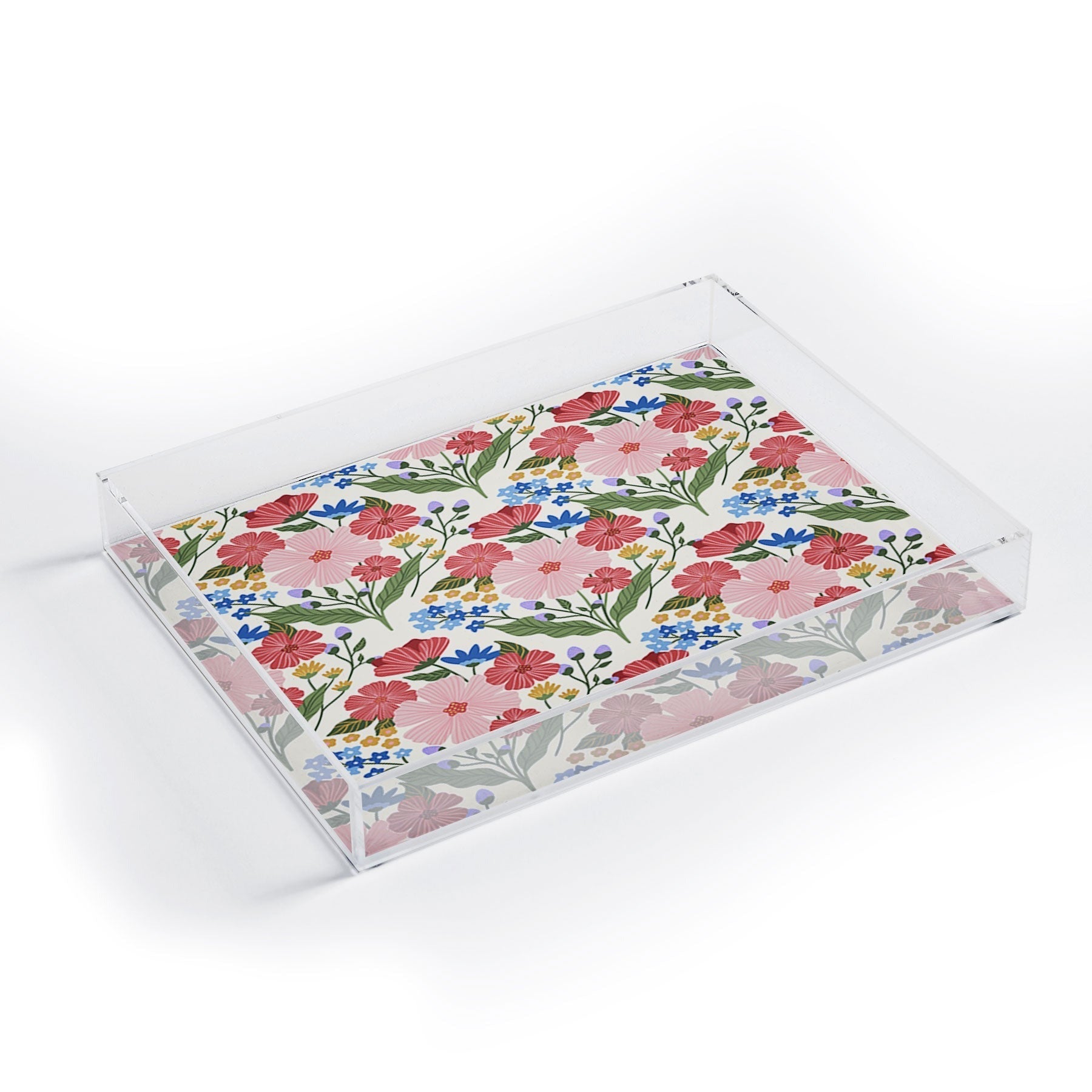 Design by Spark Wild Bloom Flowers Acrylic Tray