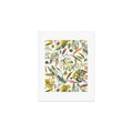 Ninola Design Botanic Retreat Tropical Jungle Leaves Botanical Green Orange Art Print