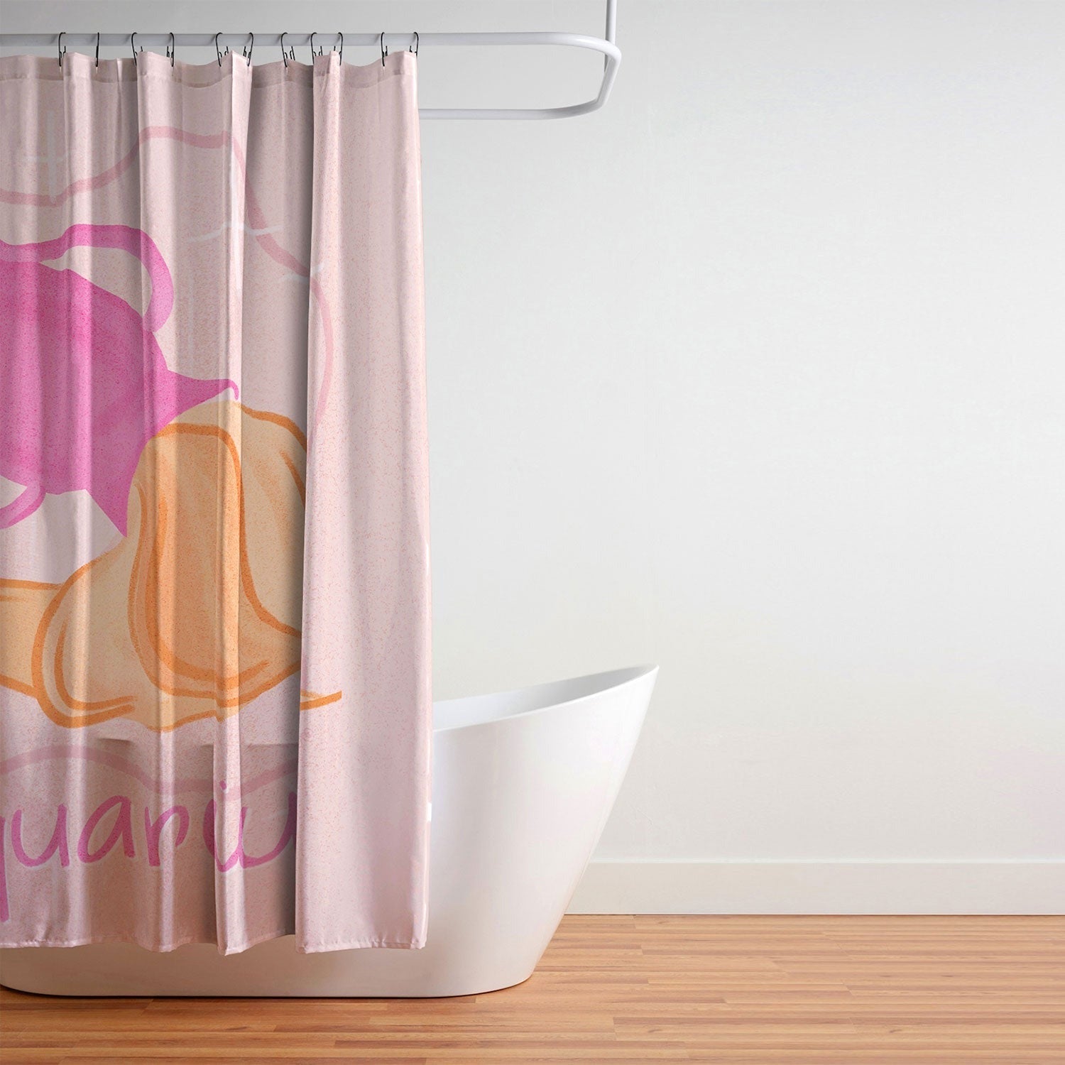 Little Om Zodiac Sign Aquarius Shower Curtain