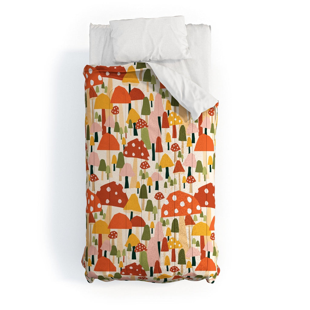 Valeria Frustaci autumnal mushrooms Comforter