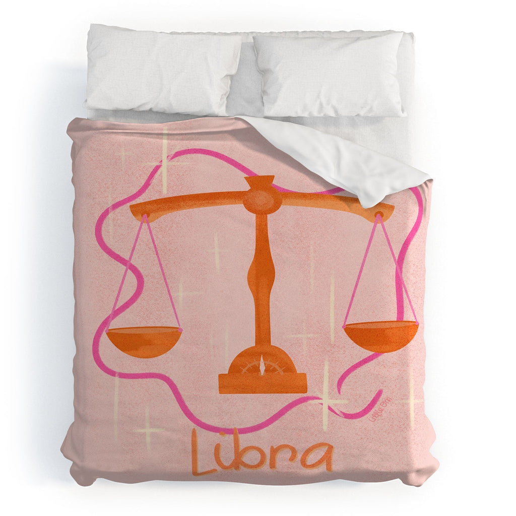 Little Om Zodiac Signs Libra Duvet Cover