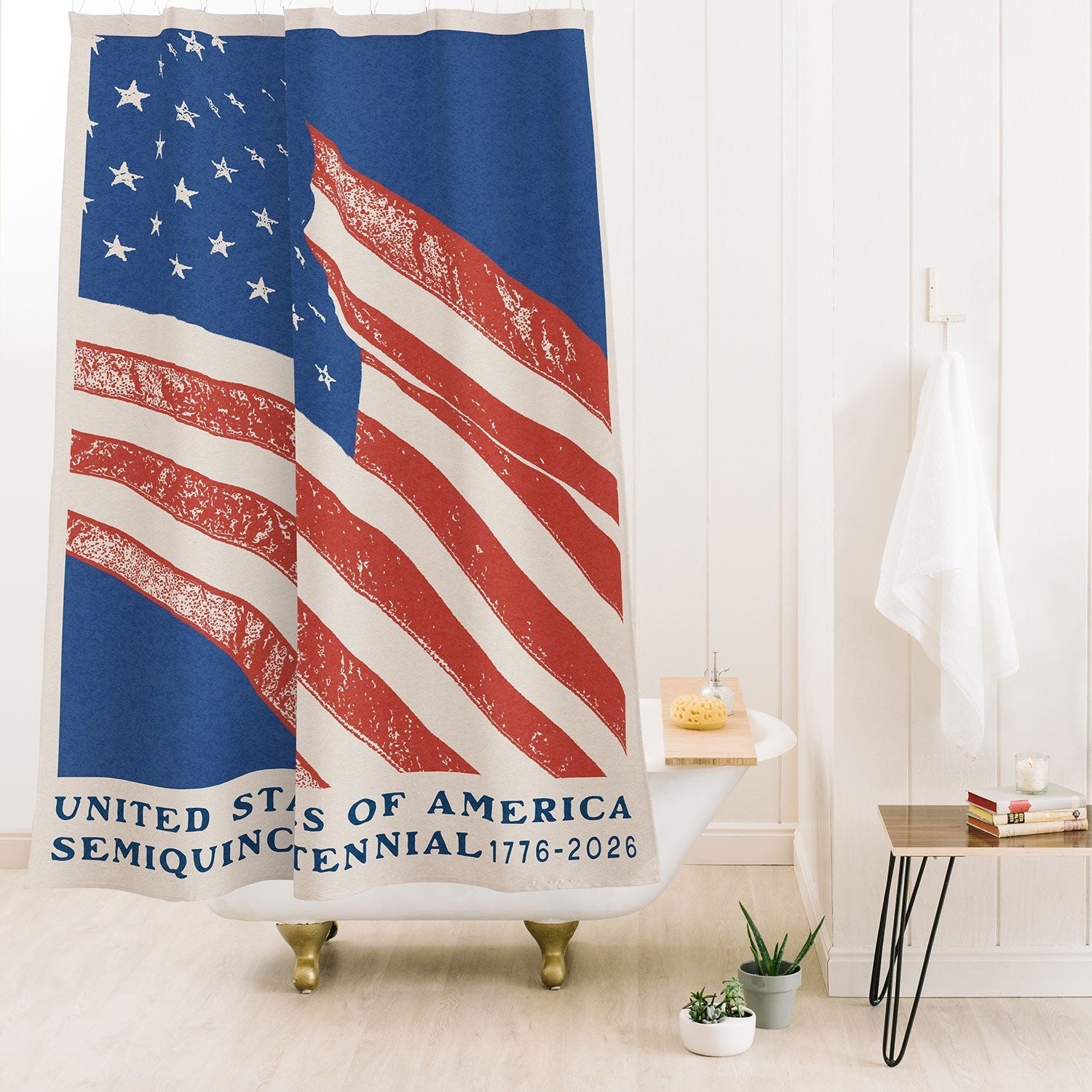DENY Designs Stars n Stripes Semiquincentennial Shower Curtain