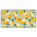 Jessica Molina Lemon Pattern on Sky Blue Desk Mat