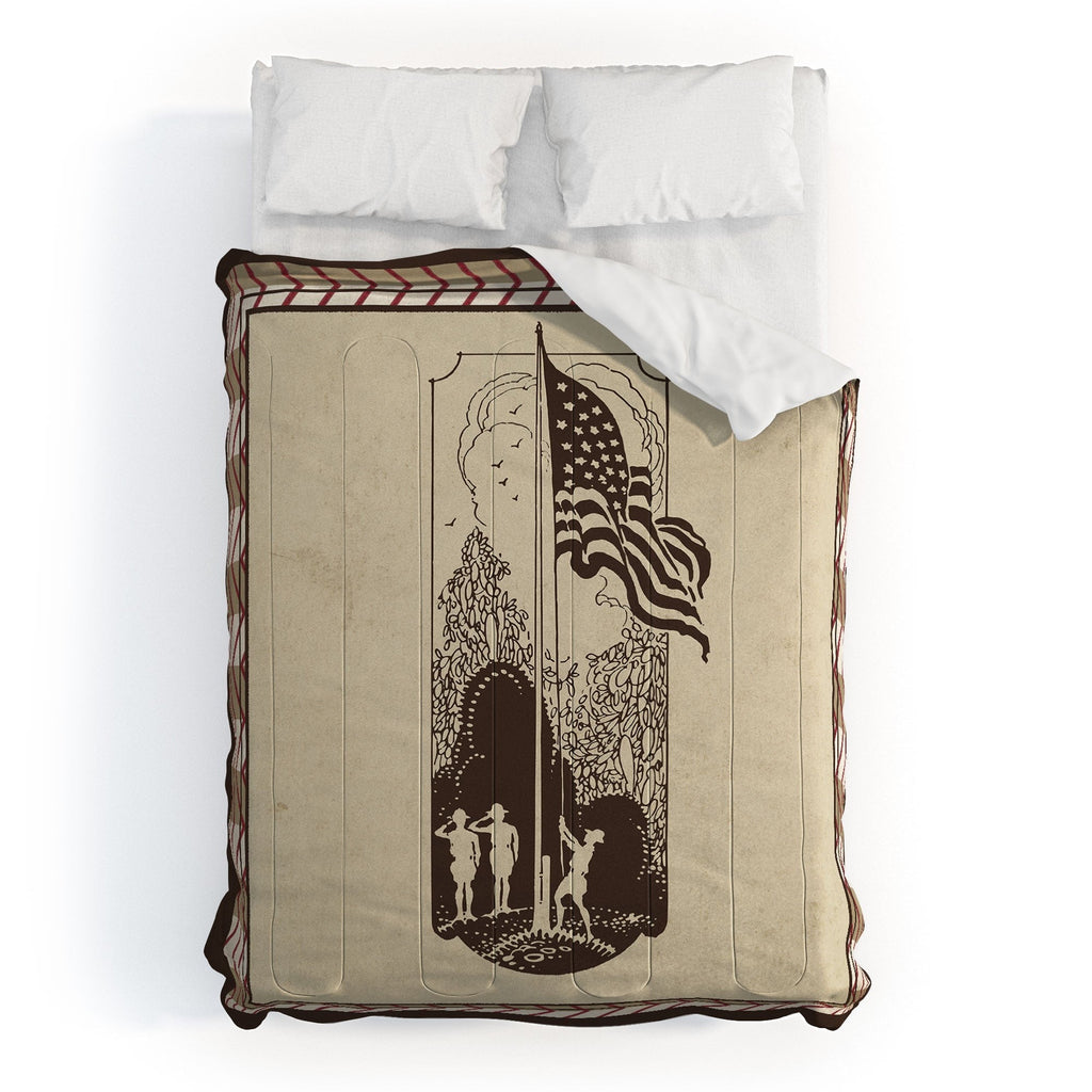 DENY Designs Flag Raisers Striped Square Comforter