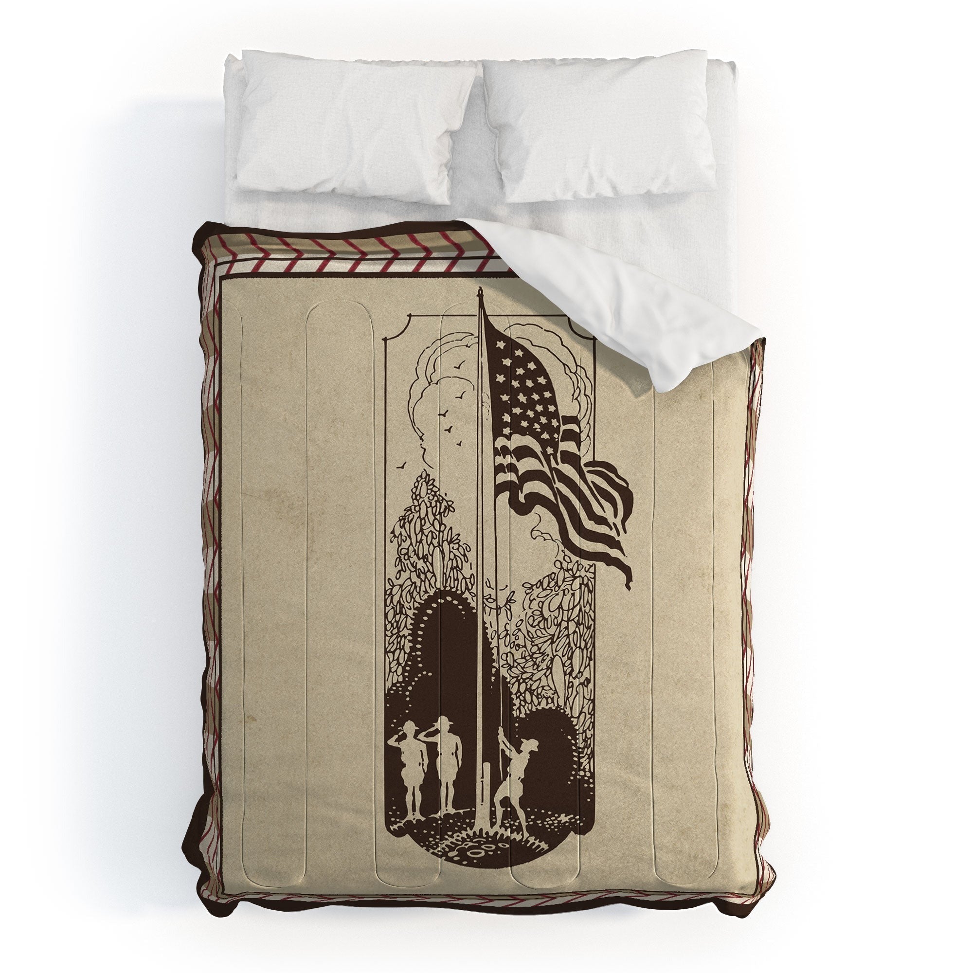 DENY Designs Flag Raisers Striped Square Comforter