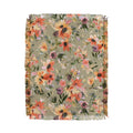 Ninola Design Botanic Retreat Painterly Tropical Flowers Sage Green Throw Blanket
