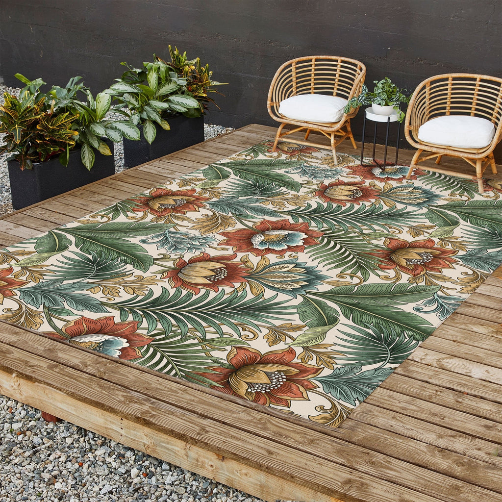 Marta Barragan Camarasa Retro Jungle Garden Outdoor Rug