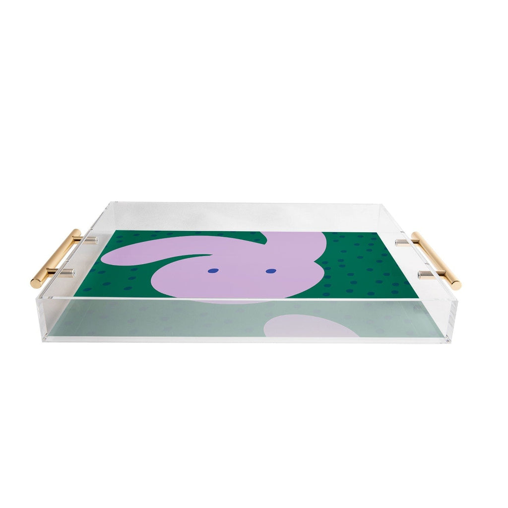 Camilla Foss Pebbles and Rabbit Acrylic Tray