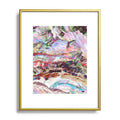 83 Oranges Sequin Haze Metal Framed Art Print