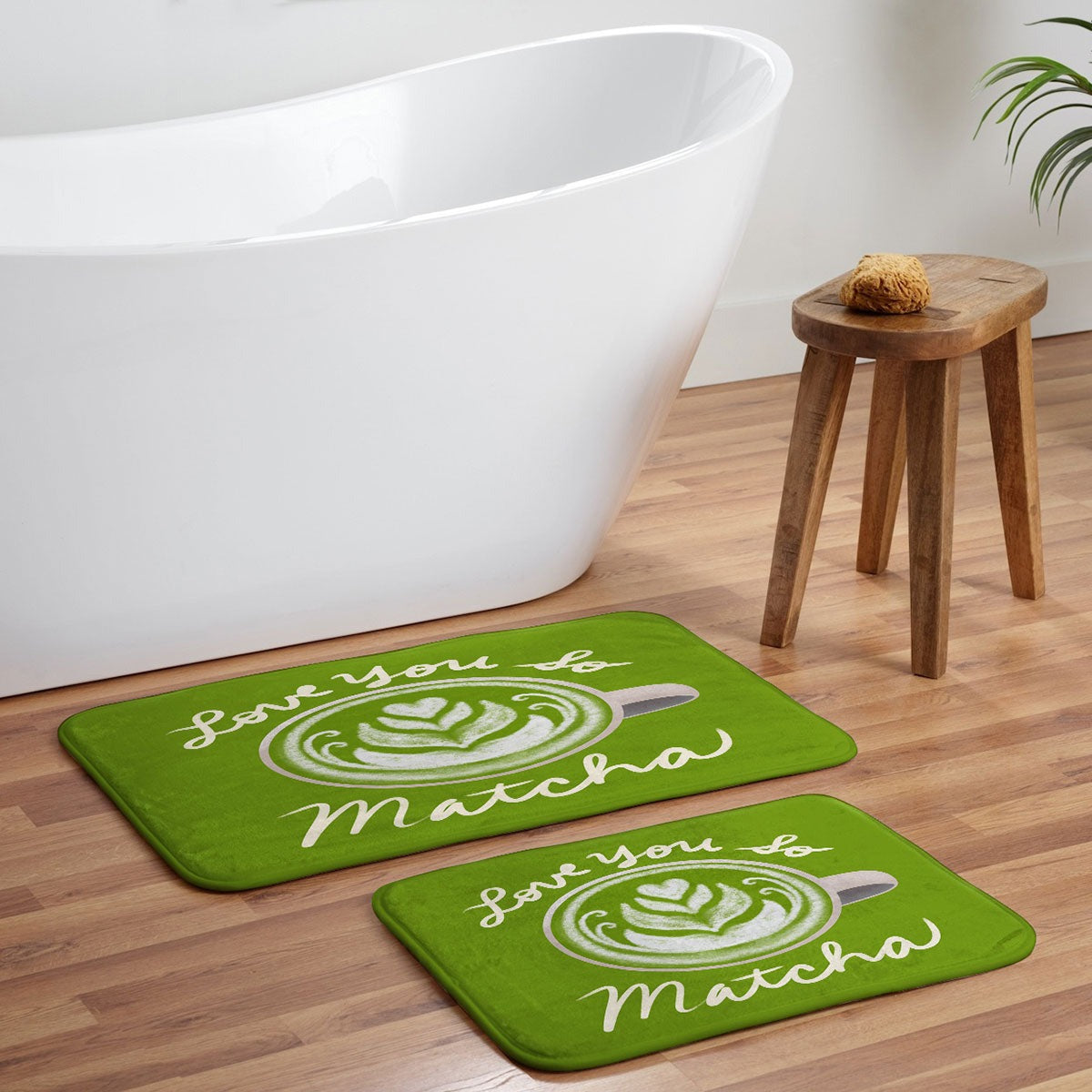 Design by Spark Love You So Matcha Memory Foam Bath Mat