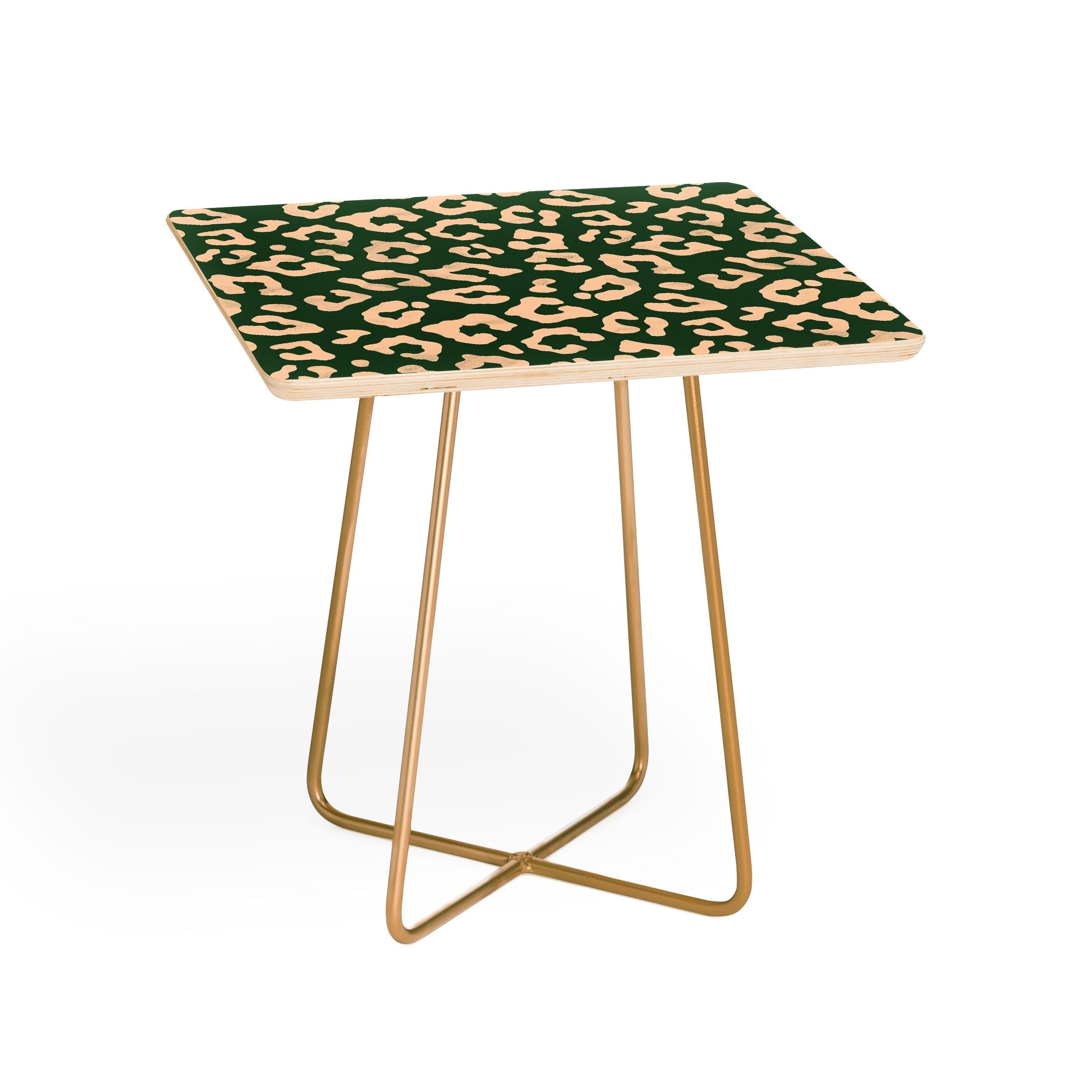 Avenie BR Cheetah Print In Green Side Table