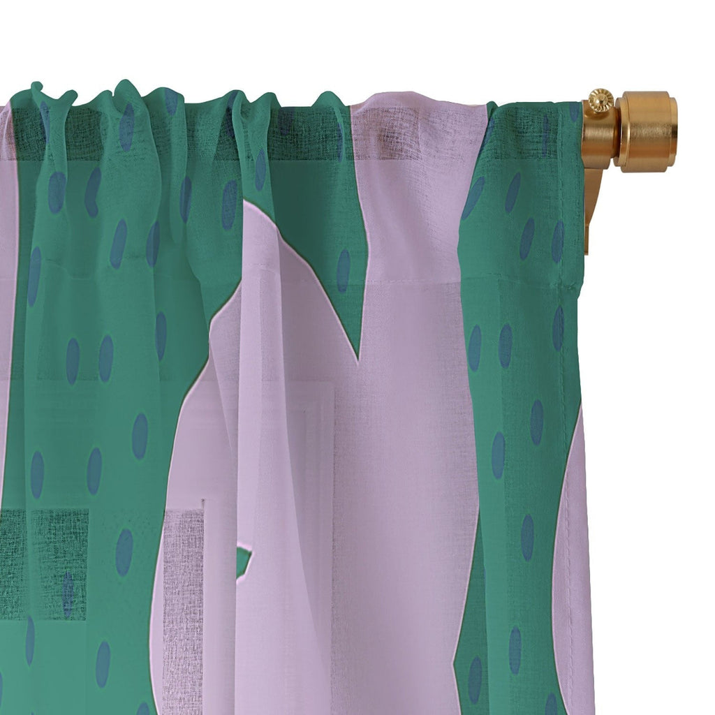 Camilla Foss Pebbles and Rabbit Sheer Window Curtain