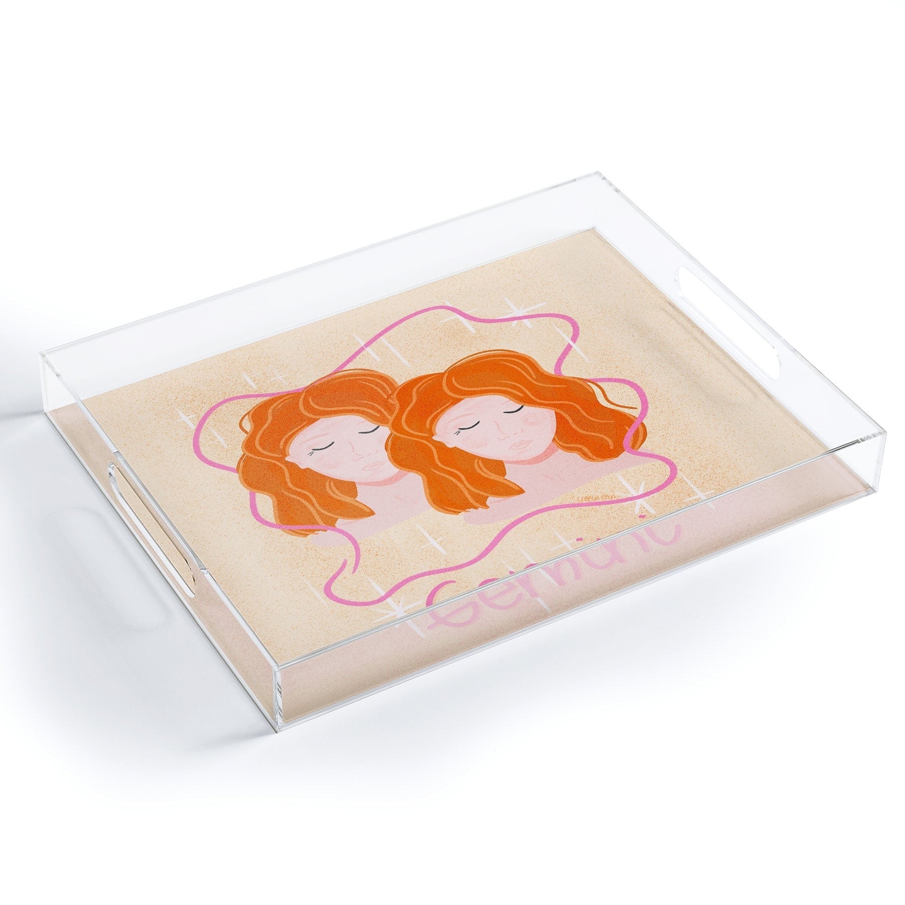 Little Om Zodiac Signs Gemini Acrylic Tray