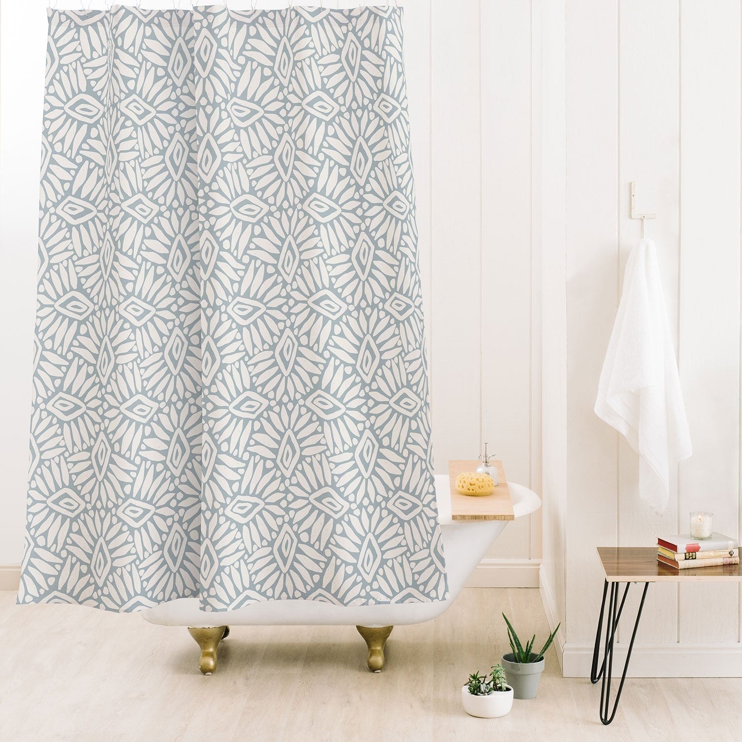 CoastL Studio Palm Ogee Shower Curtain