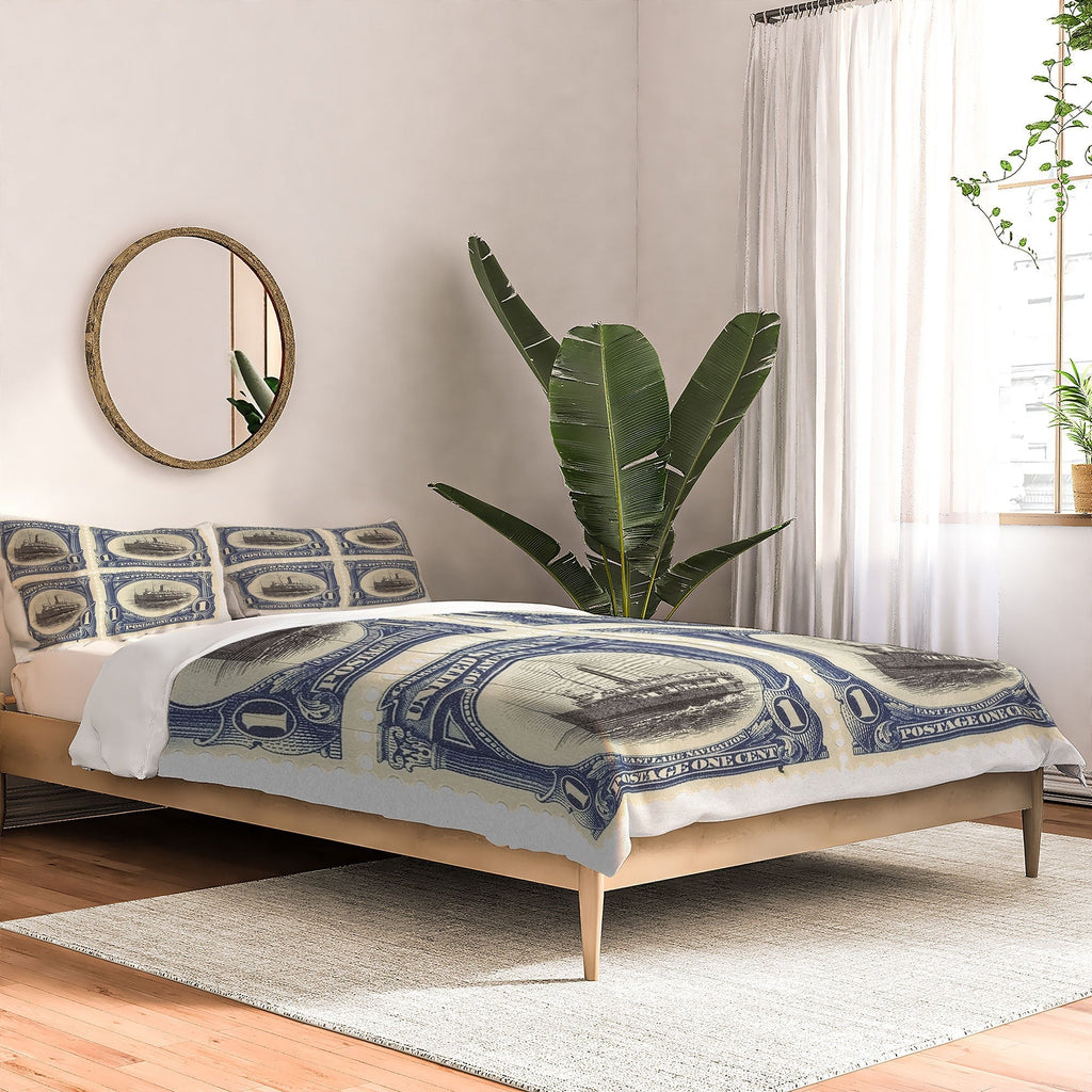 DENY Designs 1901 1c Fast Lake Navigation Stamps Comforter