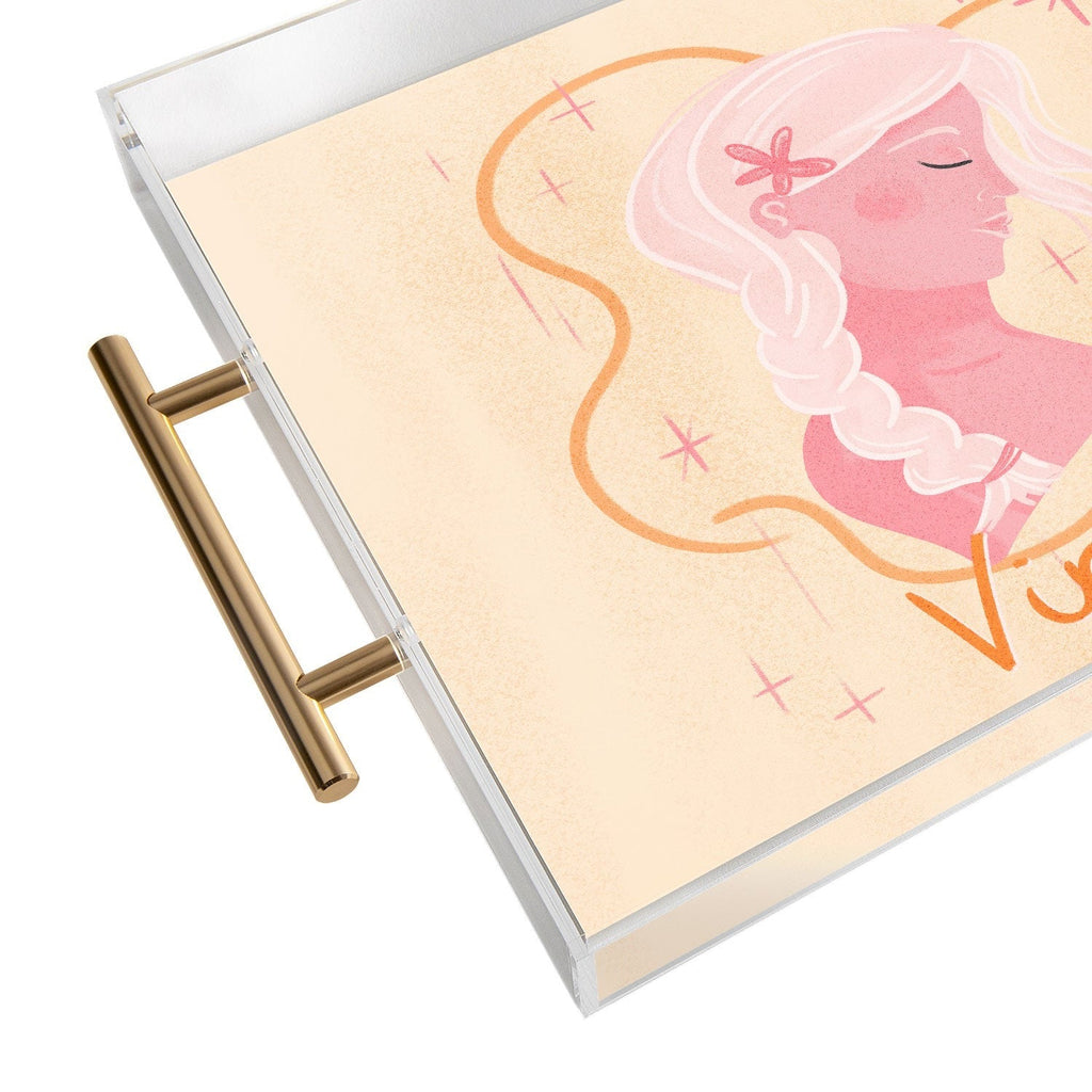 Little Om Zodiac Sign Virgo Acrylic Tray