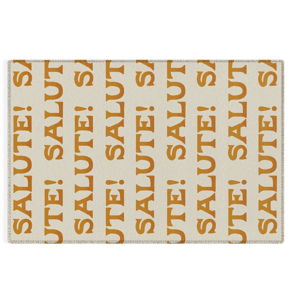 Jessica Molina Salute Gold Pattern on Cream Outdoor Rug