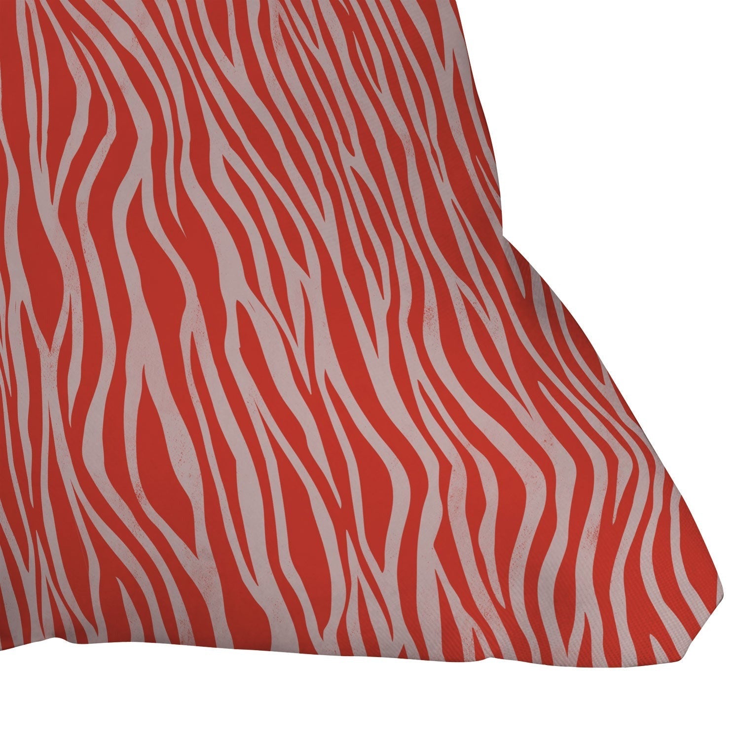 Avenie BR Red Zebra Stripe Outdoor Throw Pillow