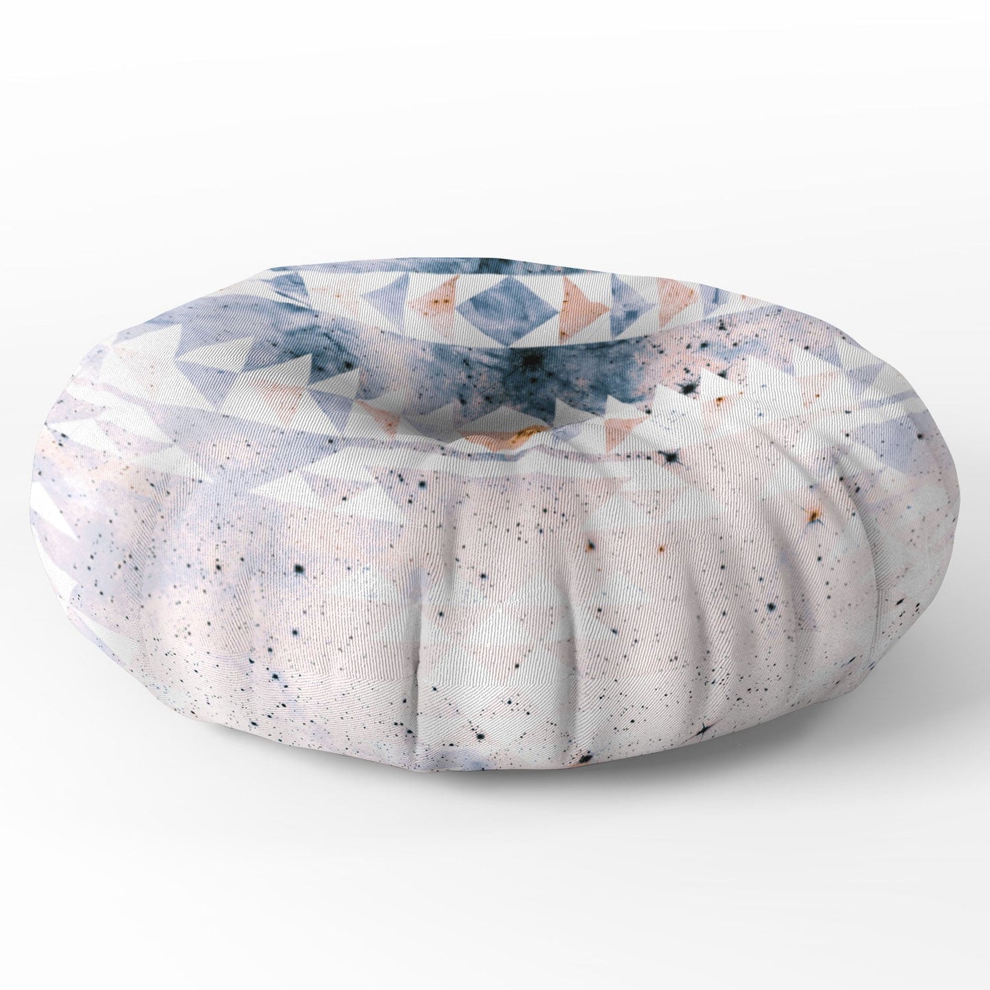 Caleb Troy arctic gold tribal Floor Pillow Round