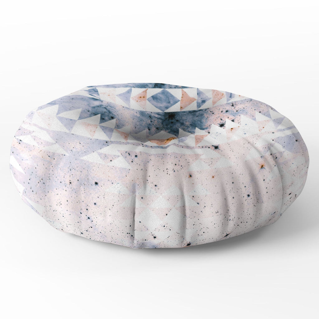 Caleb Troy arctic gold tribal Floor Pillow Round