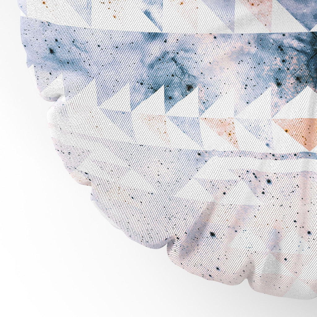 Caleb Troy arctic gold tribal Floor Pillow Round