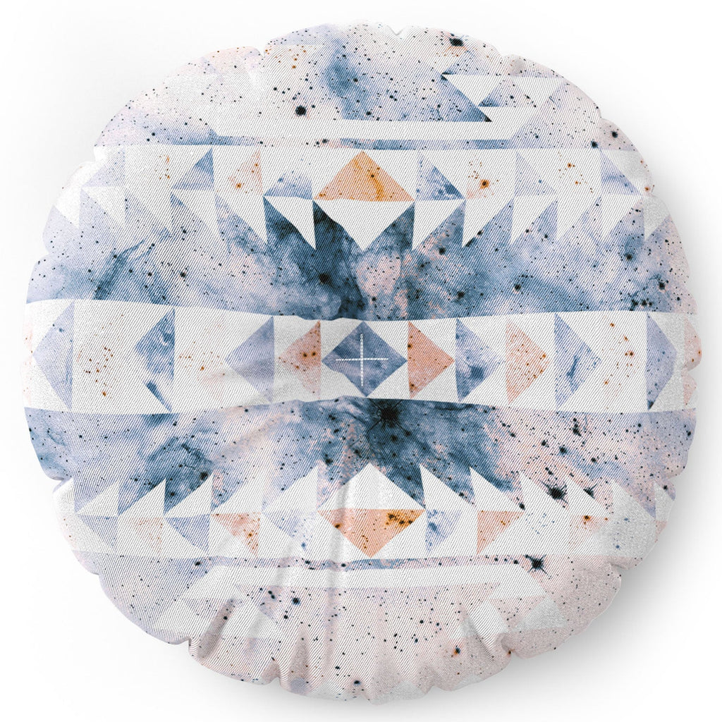 Caleb Troy arctic gold tribal Floor Pillow Round