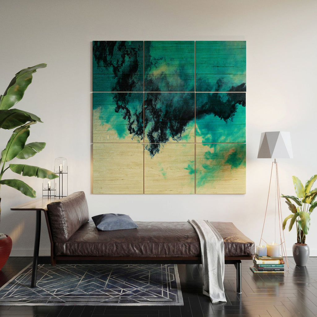 Caleb Troy Painted Clouds V Wood Wall Mural